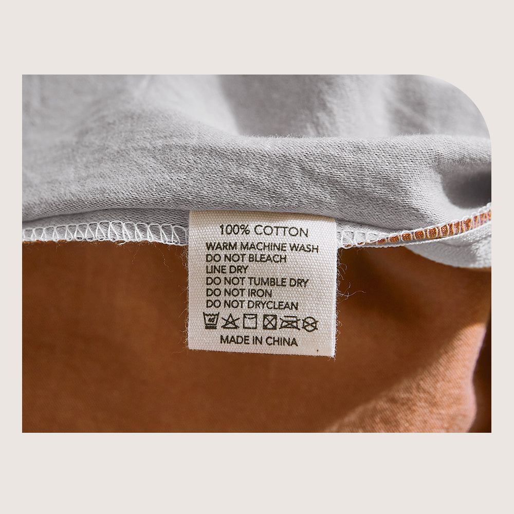 Plush Cotton Duvet Cover Set in Warm Orange and Brown for King Size
