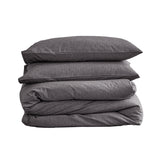 Plush Cotton Quilt Set in Black for Queen Beds