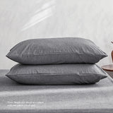 Plush Cotton Quilt Set in Black for Queen Beds - Side View
