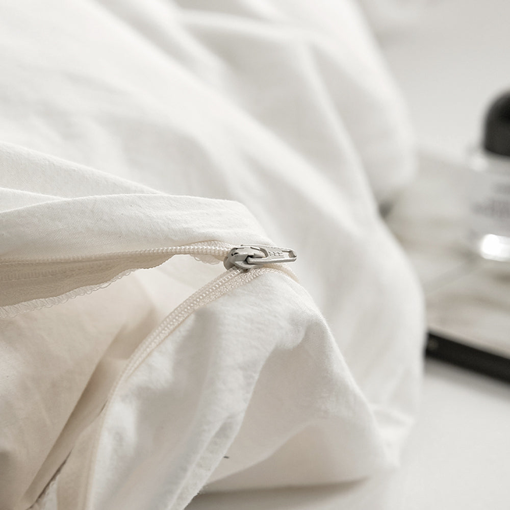 Elegant White Queen Size Hypoallergenic Cotton Quilt Set for Ultimate Comfort
