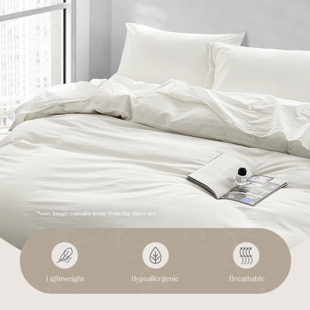 Elegant White Queen Size Hypoallergenic Cotton Quilt Set for Ultimate Comfort