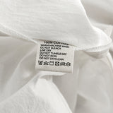 Elegant White Queen Size Hypoallergenic Cotton Quilt Set for Ultimate Comfort - Close-Up Angle