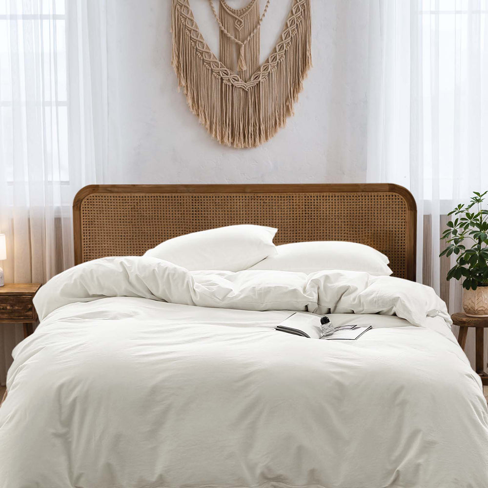 Elegant White Queen Size Hypoallergenic Cotton Quilt Set for Ultimate Comfort