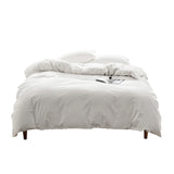 Elegant White Queen Size Hypoallergenic Cotton Quilt Set for Ultimate Comfort - Extra Image