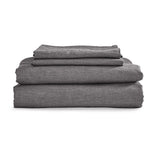 Luxurious Black King Size Washed Cotton Bedding Set by Cosy Club - Rear View