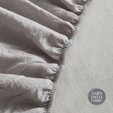 Cosy Club Grey Dual King Washed Cotton Sheet Set for Ultimate Comfort - Rear View