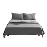 Cosy Club Grey Dual King Washed Cotton Sheet Set for Ultimate Comfort - Extra Image