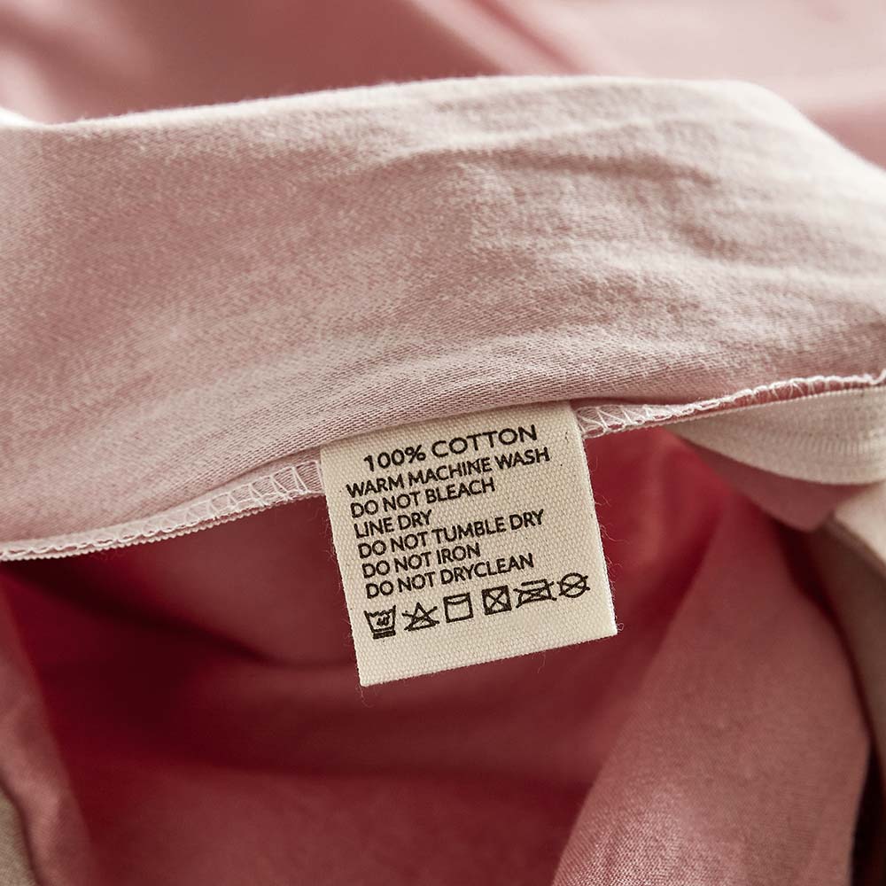Cozy Club Hypoallergenic Washed Cotton Sheet Set in Pink and Brown for Queen Beds