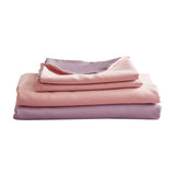 Blush and Lavender Hypoallergenic Washed Cotton Sheet Set for Queen Beds by Cosy Club