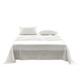 Luxurious White Cotton Queen Sheet Set with Pillow Cases - Cosy Club Essential