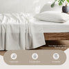 Cosy Club Sheet Set Bed Sheets Set Queen Flat Cover Pillow Case White Essential