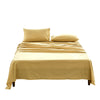 Cosy Club Sheet Set Bed Sheets Set Queen Flat Cover Pillow Case Yellow Essential