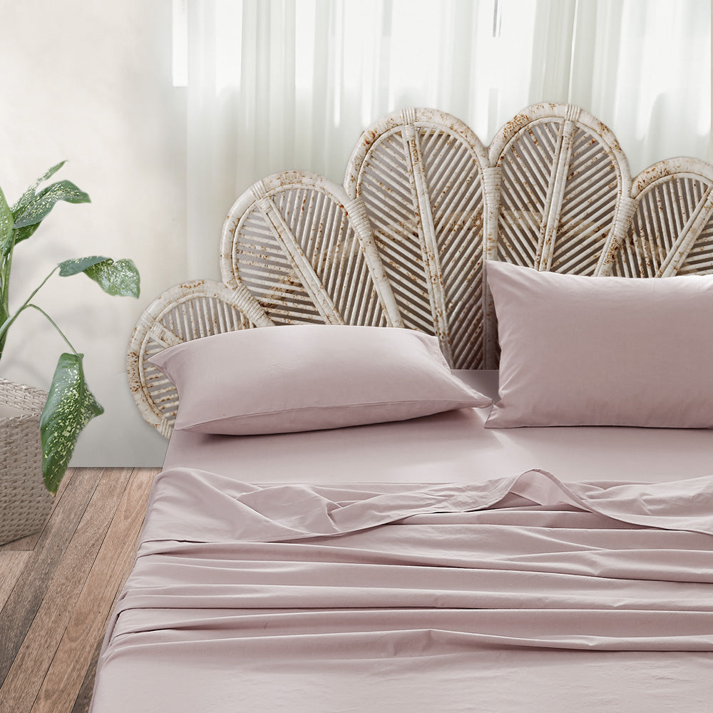 Cozy Club Allergy-Friendly Cotton Bedding Sheet Set - Single Purple Comfort Essentials