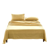 Sunny Yellow Single Bed Sheet Set with Flat Cover & Pillowcase