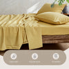 Cosy Club Sheet Set Bed Sheets Set Single Flat Cover Pillow Case Yellow Essential