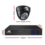 1080P UL-Tech Home Security CCTV System with 4 Dome Cameras and DVR - Side View