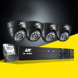 UL-Tech 8-Channel 1080P HD CCTV Surveillance System with 2TB Storage and 4 Cameras - Close-Up Angle