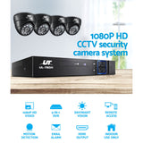 Advanced UL-Tech 1080P 8-Channel CCTV Surveillance System with 4 Dome Cameras and 1TB Storage - Top-Down View