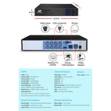 Advanced UL-Tech 1080P 8-Channel CCTV Surveillance System with 4 Dome Cameras and 1TB Storage - 45-Degree Angle