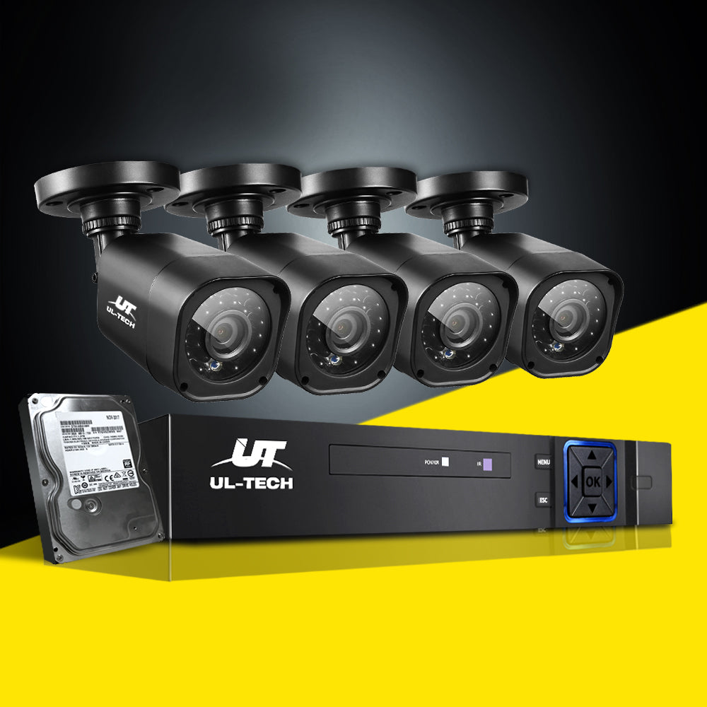 UL-Tech 8-Channel 1080P HD Outdoor CCTV Security System with Motion Detection and Night Vision