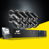 UL-Tech 8-Channel 1080P CCTV Security System with 2TB Storage and 8 High-Definition Cameras - Close-Up Angle