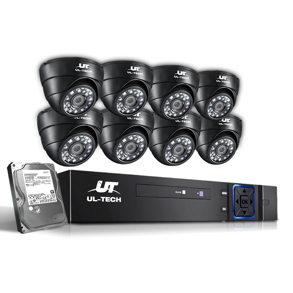 UL-Tech 1080P 8-Channel CCTV Security System with 2TB HDD and 8 Cameras