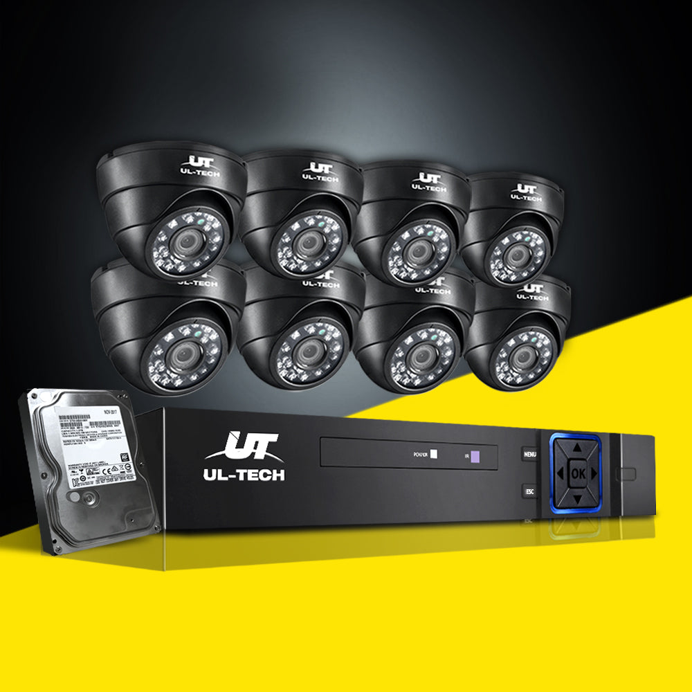 UL-Tech 1080P 8-Channel CCTV Security System with 2TB HDD and 8 Cameras