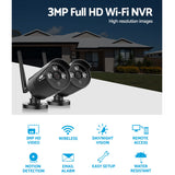UL-Tech 3MP Wireless Outdoor CCTV Camera System with Dual Cameras and Long-Range Capability - Front View