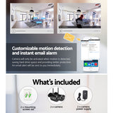UL-Tech 3MP Wireless Outdoor CCTV Camera System with Dual Cameras and Long-Range Capability - Close-Up Angle