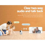 UL-Tech HD 1080P Wireless Security IP Camera - Baby Monitor & CCTV System in White - 45-Degree Angle