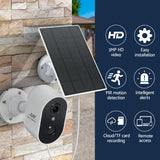 UL-Tech 1080P Rechargeable Outdoor Solar Security Camera with Wireless Connectivity - 45-Degree Angle