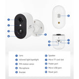 UL-Tech 1080P Rechargeable Outdoor Solar Security Camera with Wireless Connectivity - Close-Up Angle
