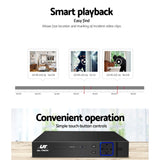 Smart 8-Channel Surveillance DVR with Remote Access and Motion Detection - Rear View