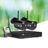 Wireless 1080P CCTV Security System with 2TB HDD and 4CH NVR - Includes 2 Cameras
