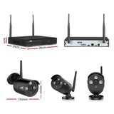 UL-TECH 3MP 8-Channel Wireless NVR Security Camera System - Front View