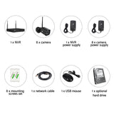 1080P Wireless 8-Channel CCTV Security Camera System with 1TB HDD & Remote Access - Side View