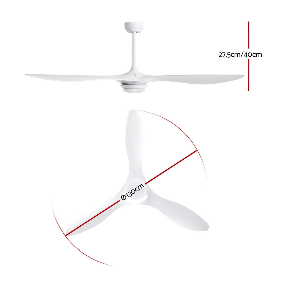 Remote-Controlled 52'' DC Motor Ceiling Fan with LED Light and 5 Speed Settings