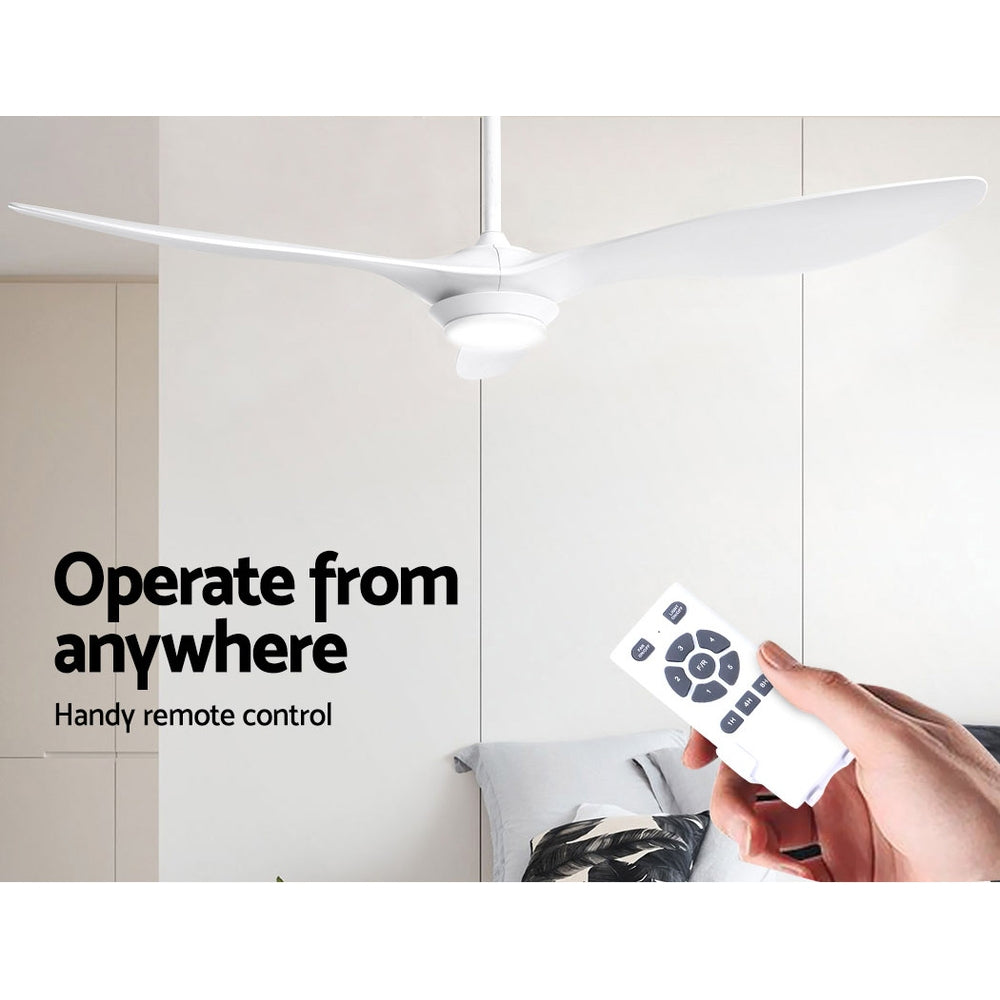 Remote-Controlled 52'' DC Motor Ceiling Fan with LED Light and 5 Speed Settings