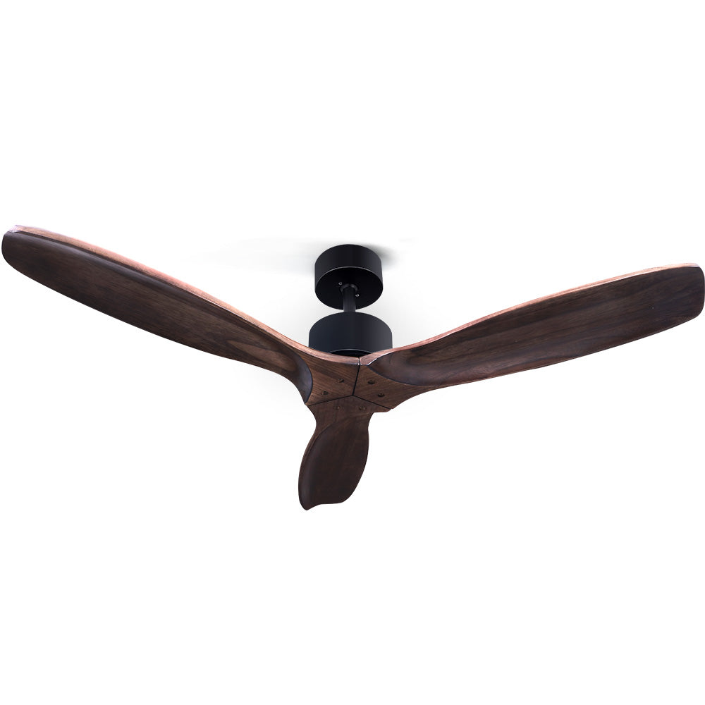 Remote-Controlled 52'' Wooden Ceiling Fan with 3 Blades and 8-Hour Timer
