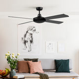 Devanti 52-Inch Remote-Controlled Ceiling Fan - Black