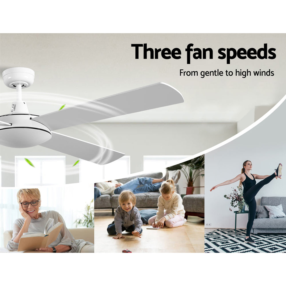 Devanti 52'' Remote-Controlled Ceiling Fan - White