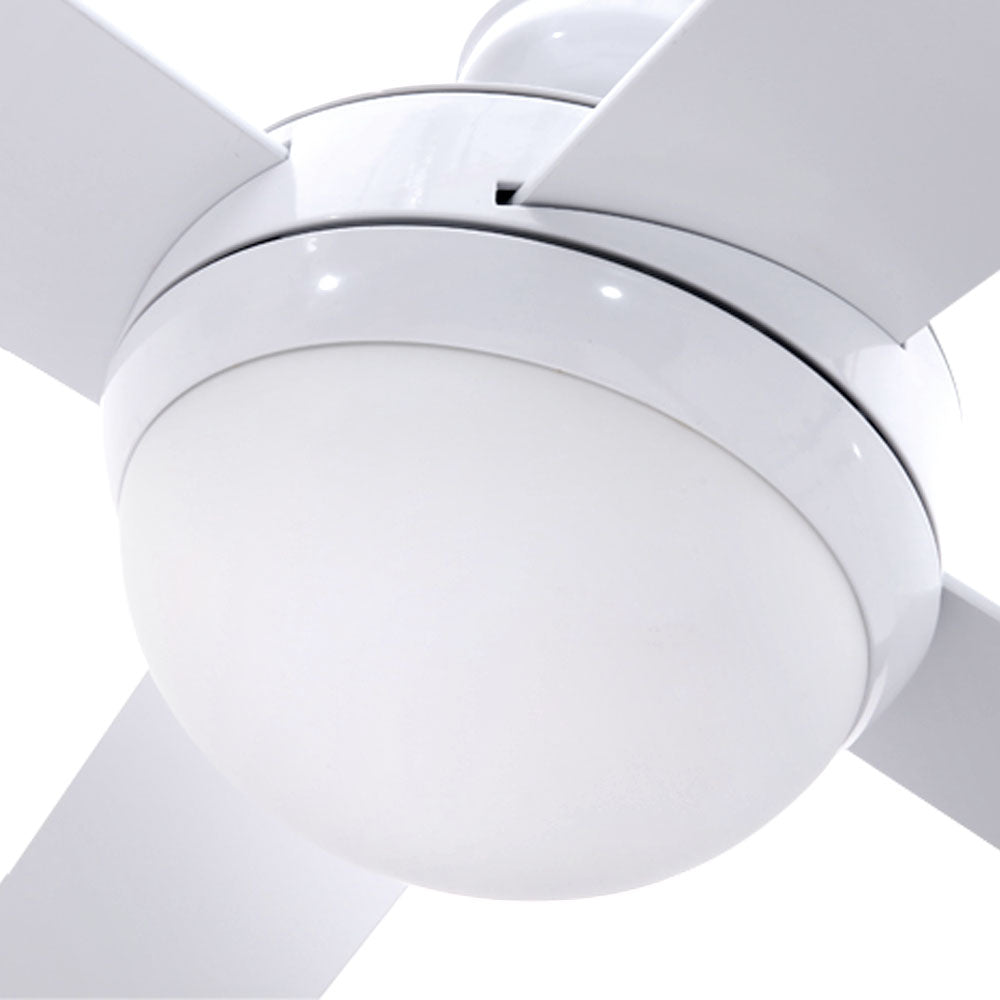Devanti 52-Inch Remote-Controlled Ceiling Fan with Adjustable LED Light - White