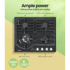 Comfee 60cm Gas Cooktop 4 Burners Gas Stove Hob Cook Top Cast Iron Cooker NG LPG