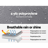 Heavy-Duty 4-Layer Caravan Cover for 22-24ft RV - UV & Water Resistant Protection - Side View
