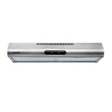 Comfee 600mm Stainless Steel Kitchen Canopy Range Hood with Dual-Speed Fan and LED Light - Top-Down View
