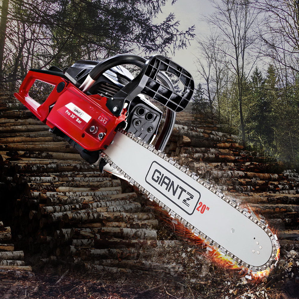 Giantz 52cc Heavy-Duty E-Start Chainsaw with 20" Bar for Commercial Tree Pruning