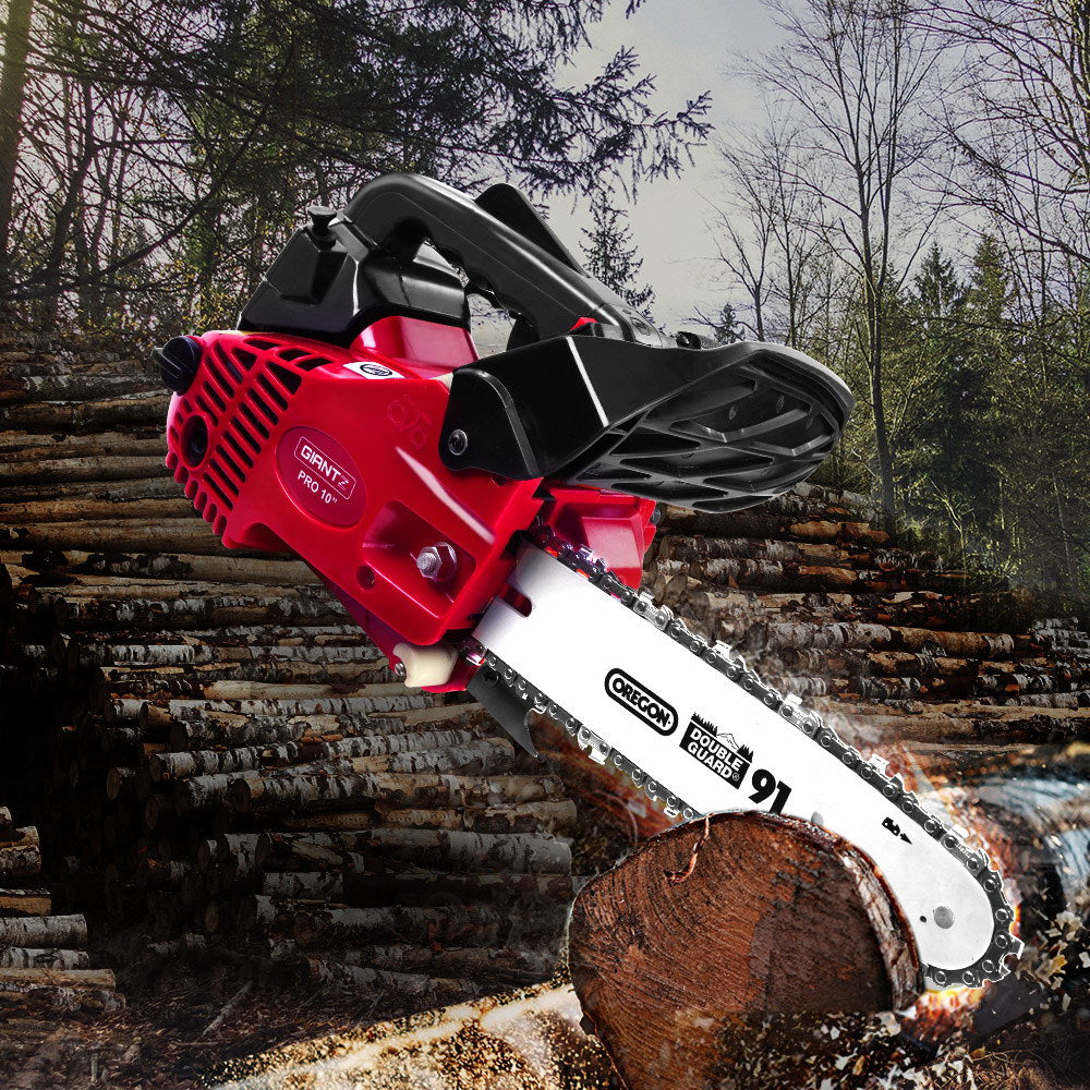 25cc Oregon Petrol Chainsaw with 10" Bar - GIANTZ Top Handle Cordless Design