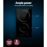 30cm Electric Induction Cooktop with Touch Control and Safety Features - Front View
