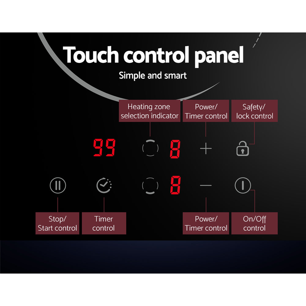 30cm Electric Induction Cooktop with Touch Control and Safety Features