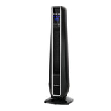Devanti 2400W Portable Oscillating Ceramic Tower Heater with Remote Control - Black - Side View